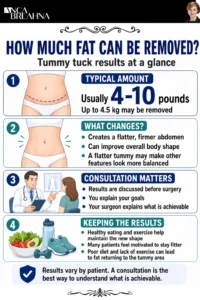 How Much Weight Can You Lose With A Tummy Tuck Infographics - Anca Breahna