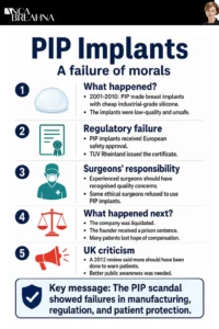 Removal and Replacement of PIP Breast Implants Infographics - Anca Breahna