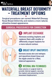 Waterfall Breast Deformity after Breast Implant Surgery Infographics - Anca Breahna