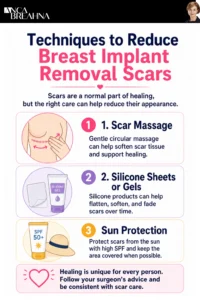 What Can Be Done to Minimise Breast Implant Removal Scars Infographics - Anca Breahna
