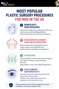 UK's Most Popular Plastic Surgery for Men Infographics - Anca Breahna