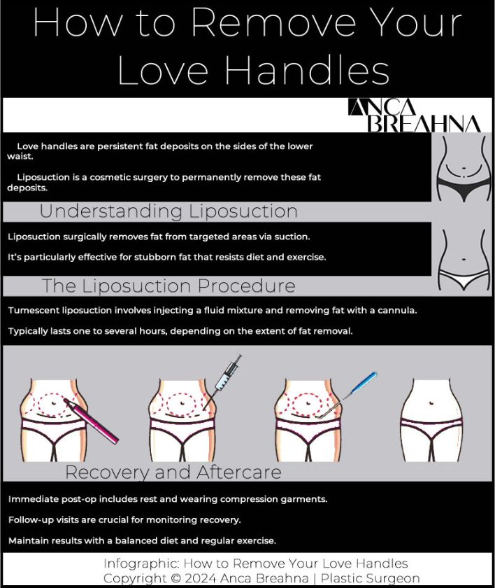 How to Remove Your Love Handles Infographics