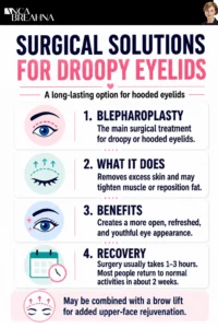 Solutions for Hooded Eyelids Infographics - Anca Breahna