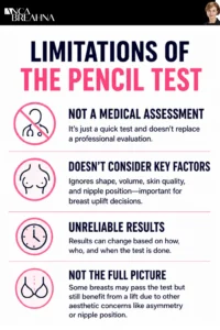Breast Uplift and the “Pencil Test” for Breasts Infographics - Anca Breahna