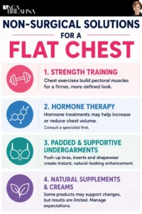Causes and Solutions for a Flat Chest Infographics - Anca Breahna