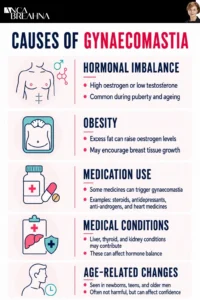 Types of Gyno – Glandular vs. Fatty Tissue Gynaecomastia Infographics - Anca Breahna