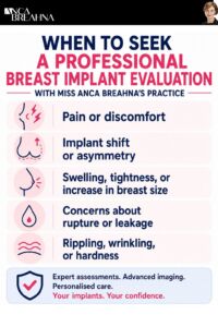 How to Perform a Breast Implant Check Infographics - Anca Breahna