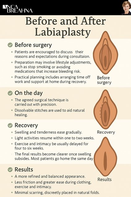 Before and After Labiaplasty by Dr Anca Breahna
