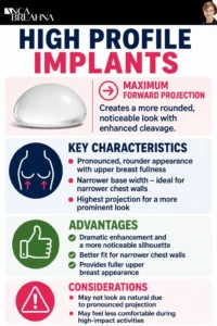 How to Choose the Best Breast Implant Profile and Projection Infographics - Anca Breahna
