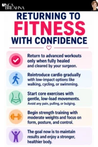 Safe and Effective Exercise After a Mummy Makeover Infographics - Anca Breahna
