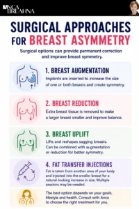 Surgical Approaches for Breast Asymmetry - Infographics by Anca Breahna