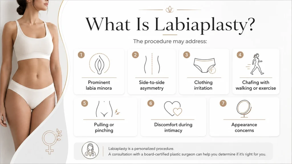 What Is Labiaplasty Infographic by Miss Anca Breahna